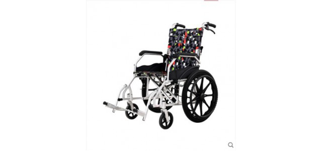 如康铝合金轮椅折叠轻便小老年老人旅行残疾人便携